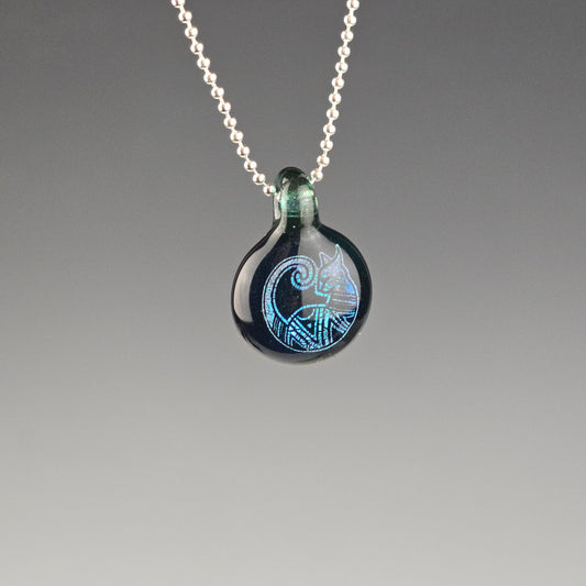 Mini Blue Aztec Dichro: Galaxy Leprechaun
