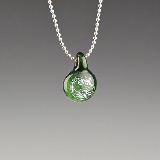 Mini Silver Dichro: Green Leprechaun