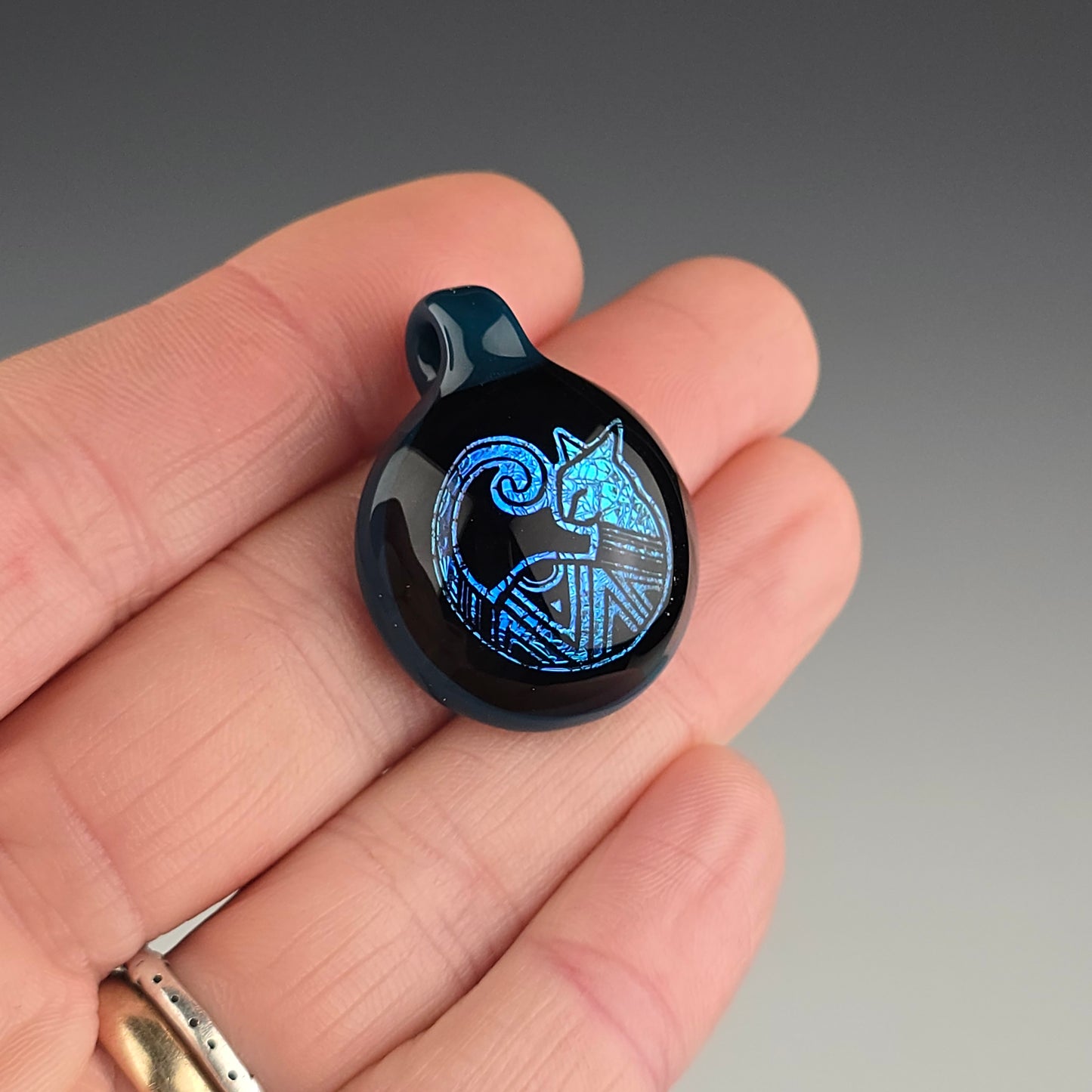 Blue Aztec Dichro: Galaxy Peacock