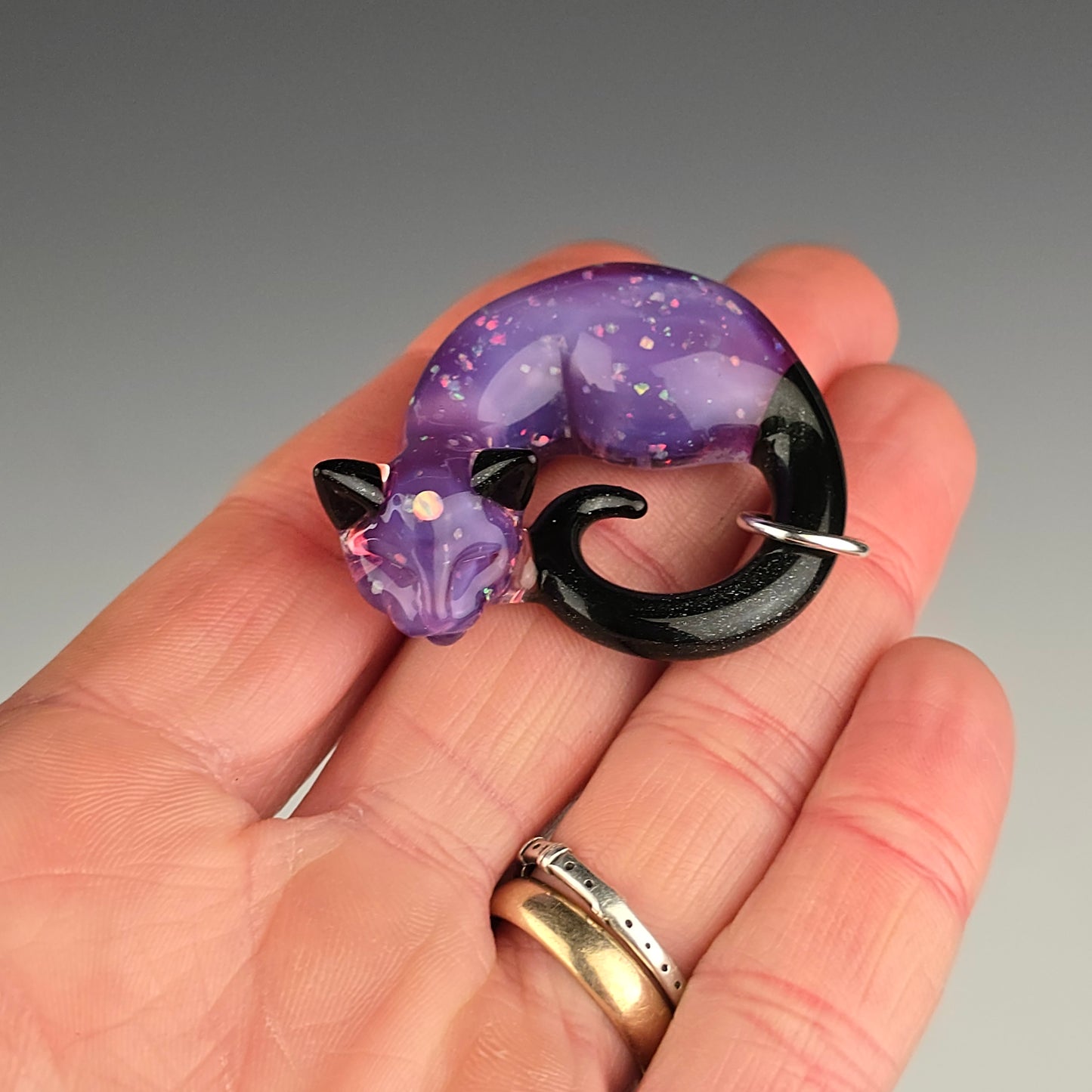 Stargazer Opal 3rd Eye Kitty: small