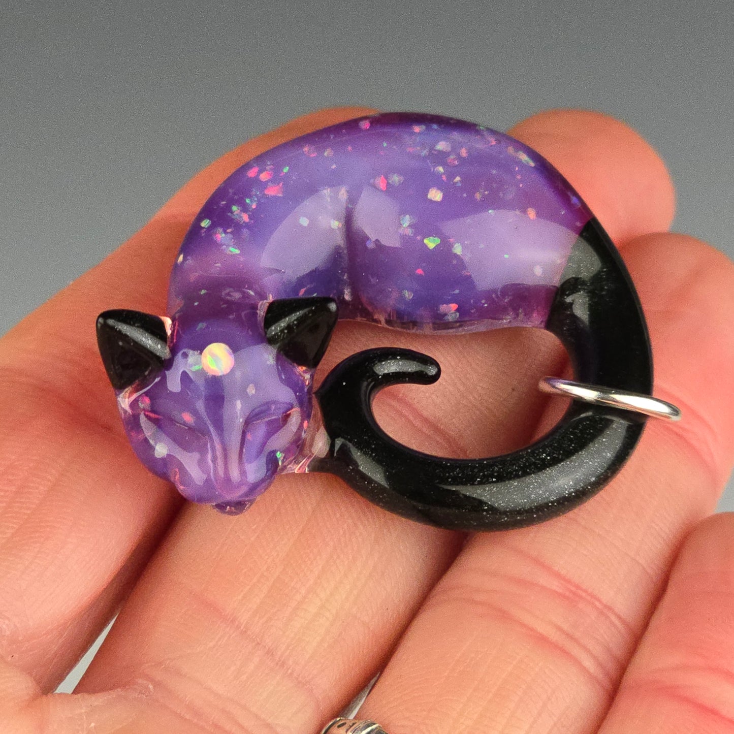 Stargazer Opal 3rd Eye Kitty: small
