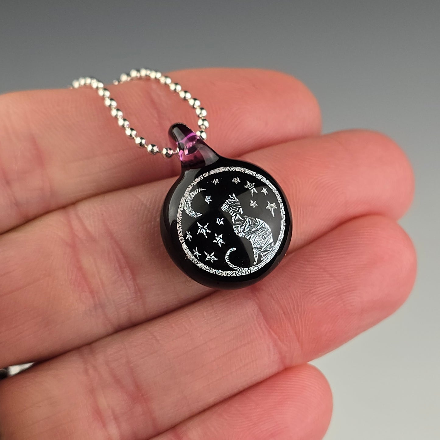 Mini Silver Dichro: Galaxy Amethyst