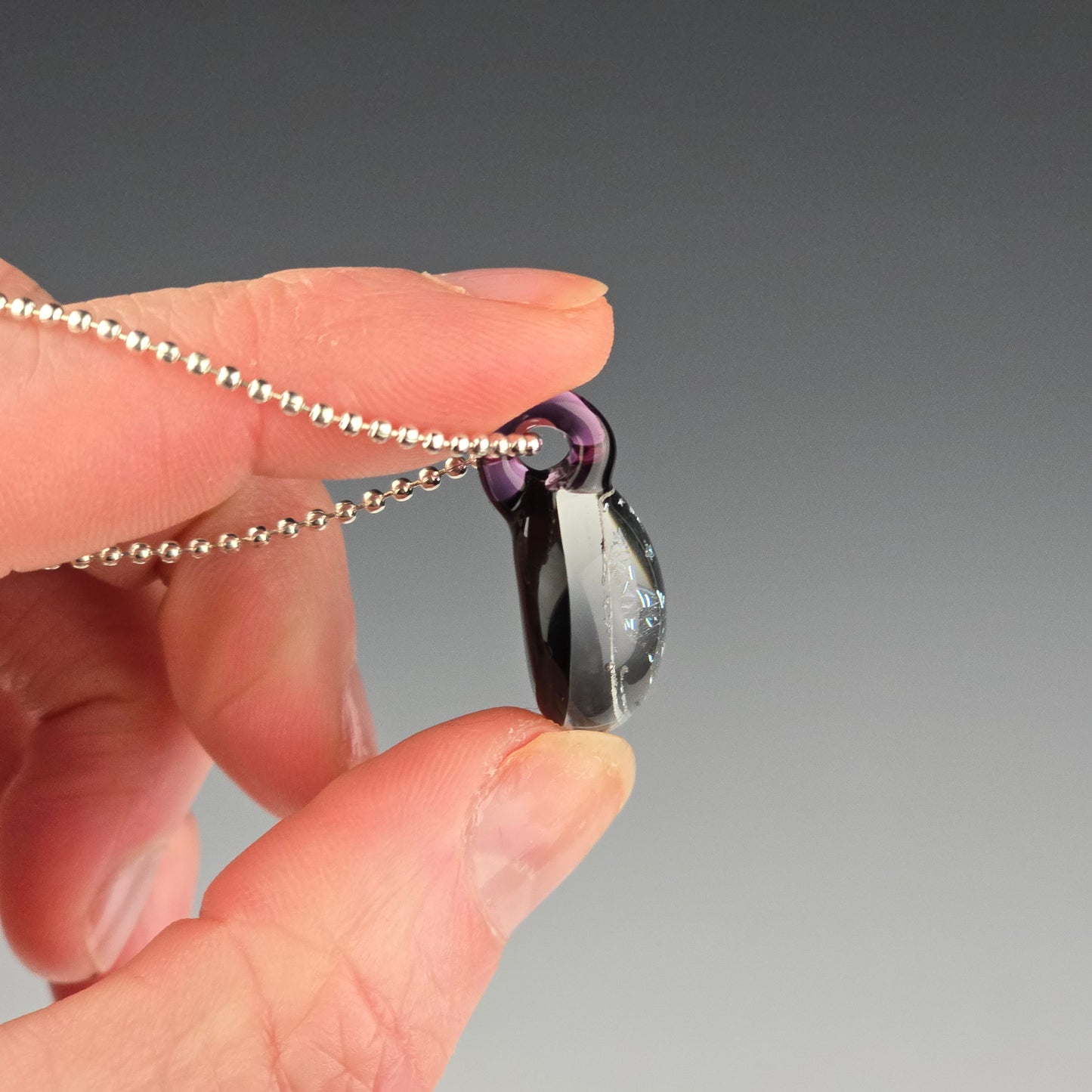 Mini Silver Dichro: Galaxy Amethyst