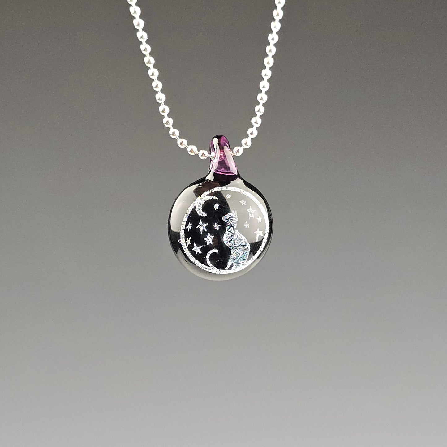 Mini Silver Dichro: Galaxy Amethyst