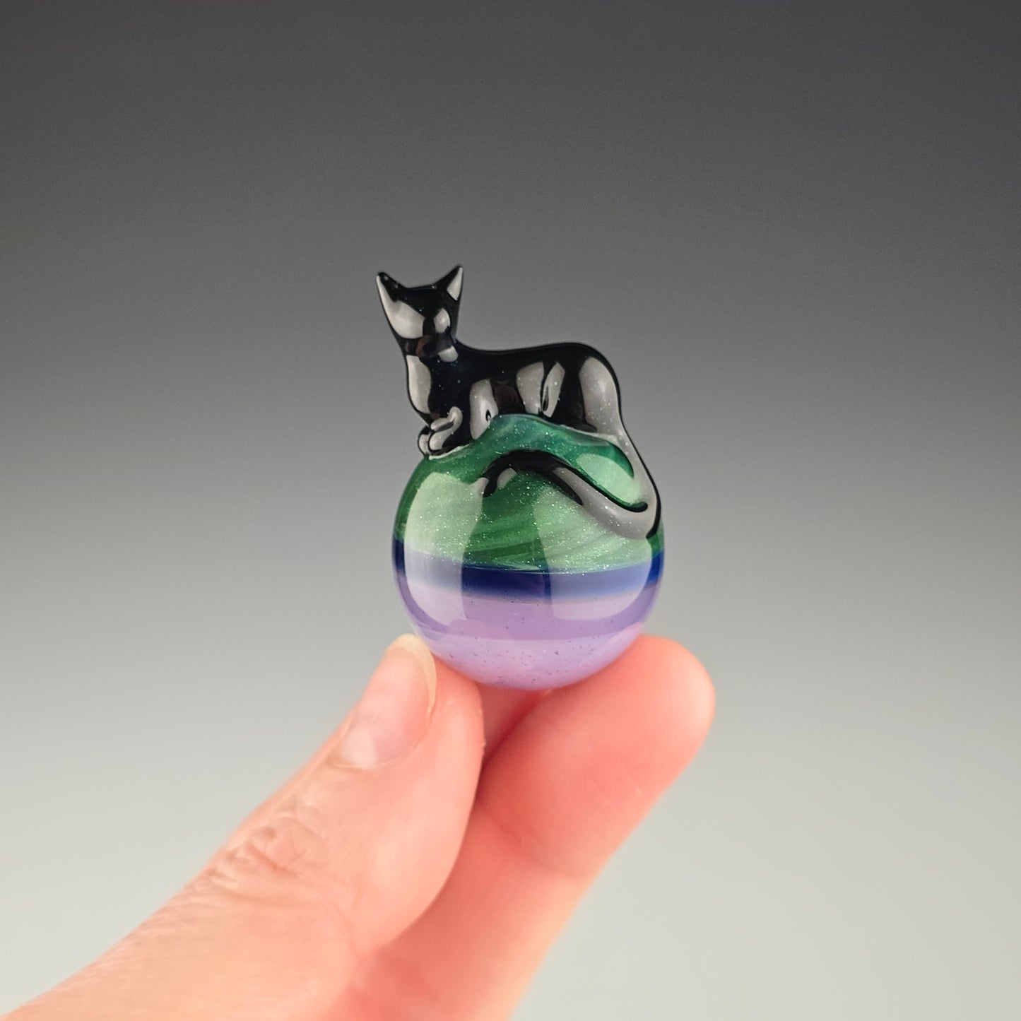 Galaxy Loaf on Green Sparkle Mash up 27mm
