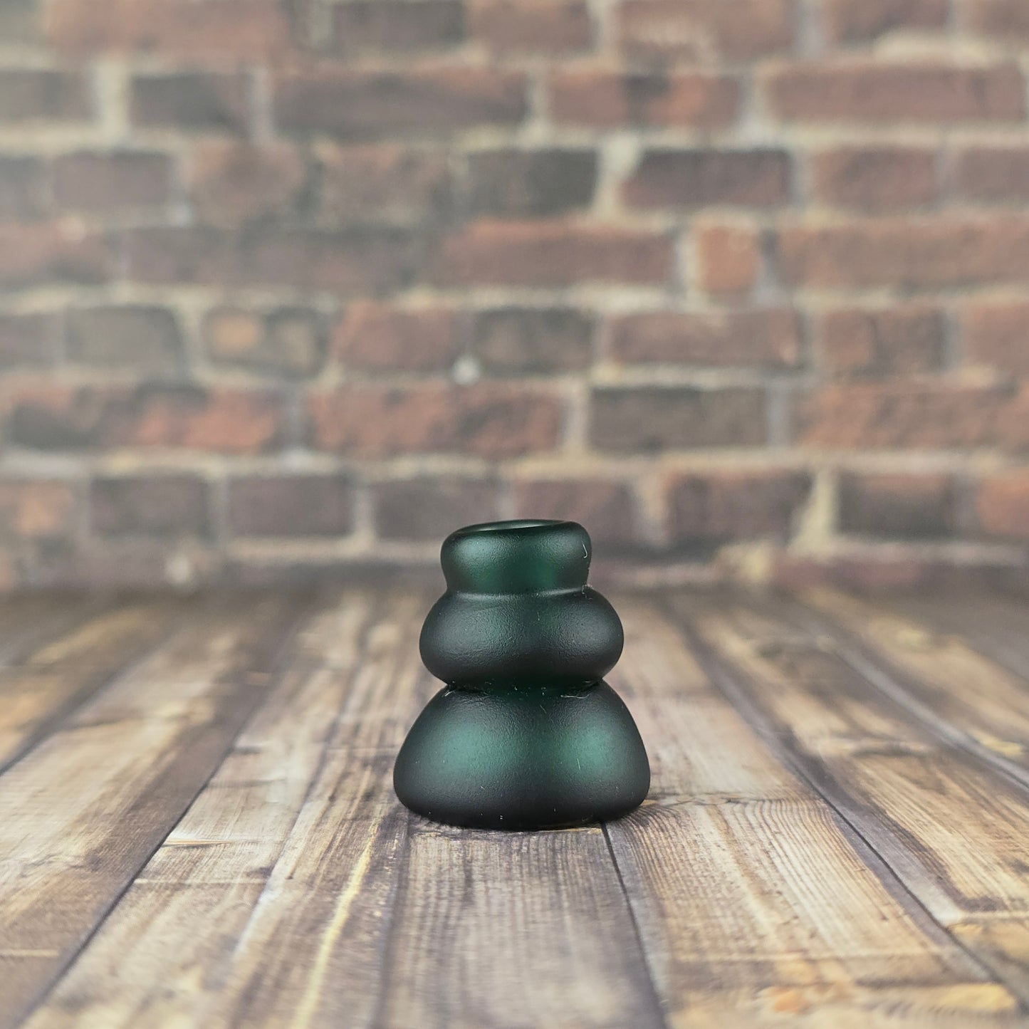 Frosted Funky Retro Emerald Mini Whisker Vase