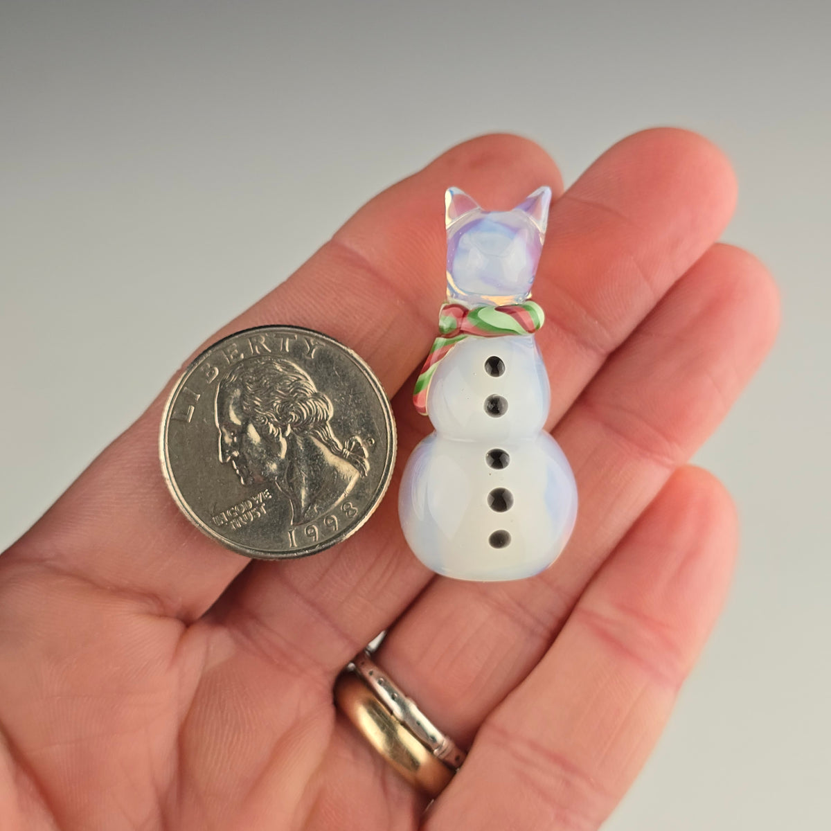 Ice Snowman Kitty pendant