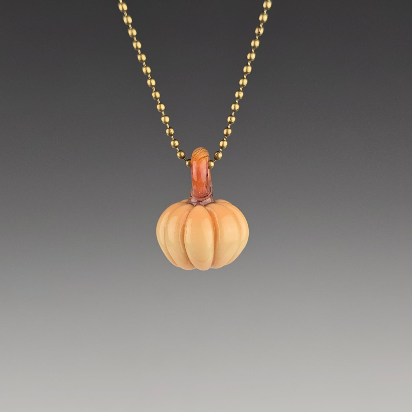 Pendant: Pumpkin with Tan stem