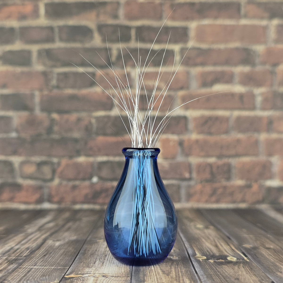 Tall Cobalt Whisker Vase