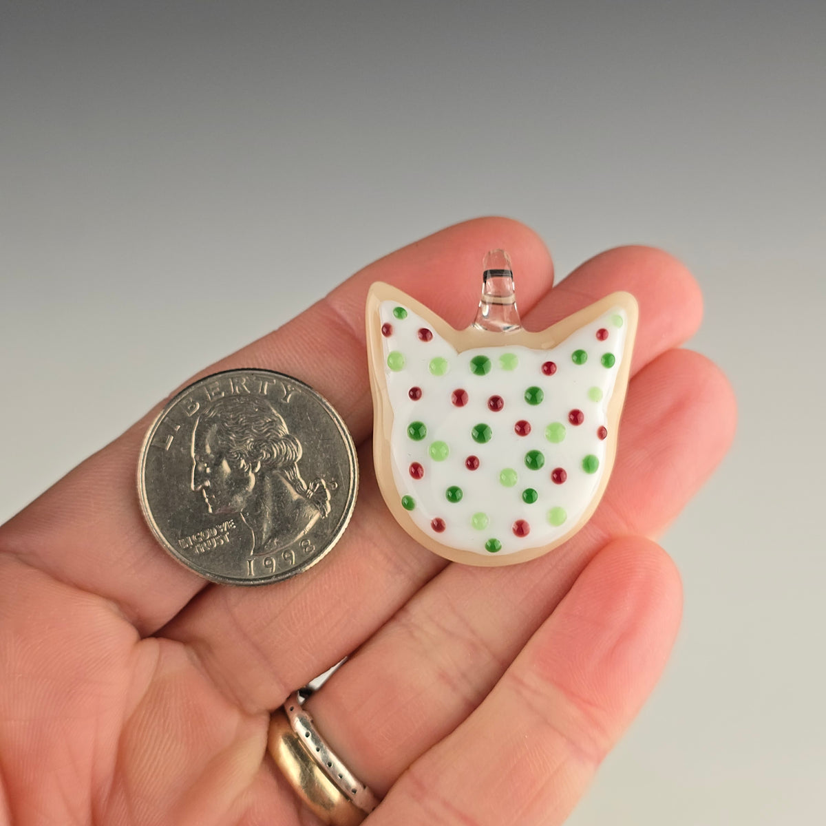 Christmas Sugar Cookie Kitty Face