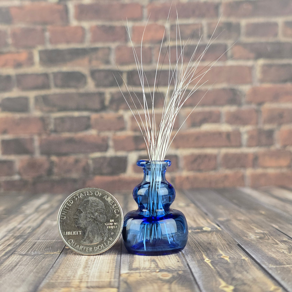 Tall Cobalt Whisker Vase #3
