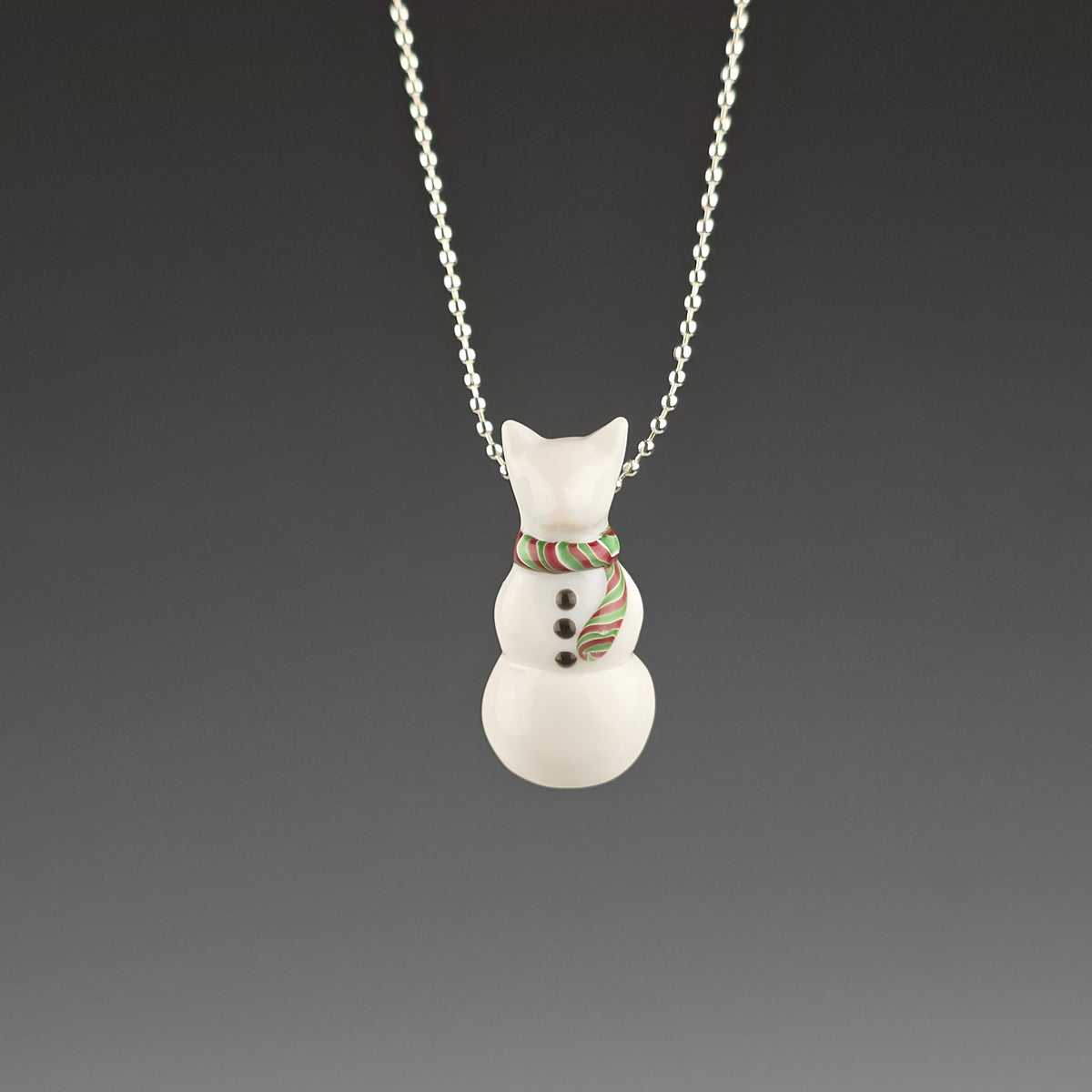 Snowman Kitty pendant