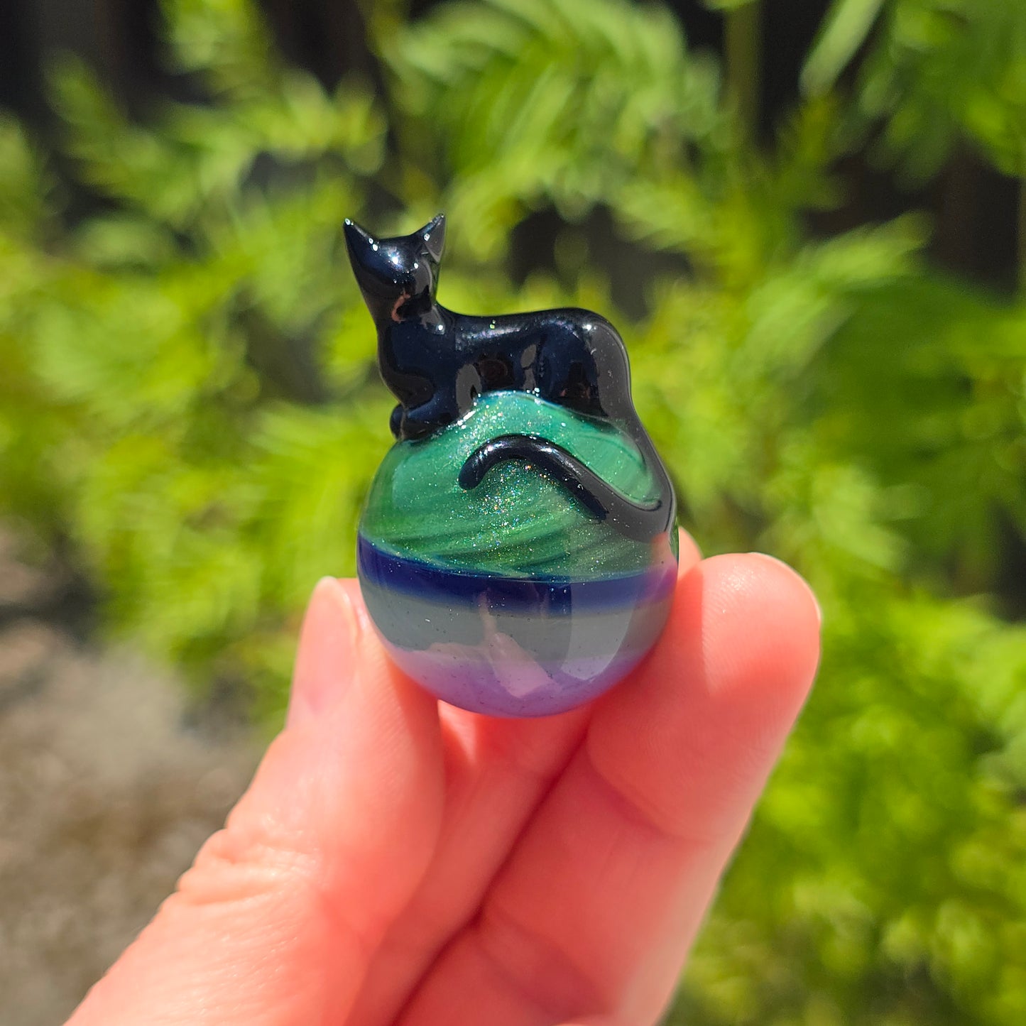 Galaxy Loaf on Green Sparkle Mash up 27mm