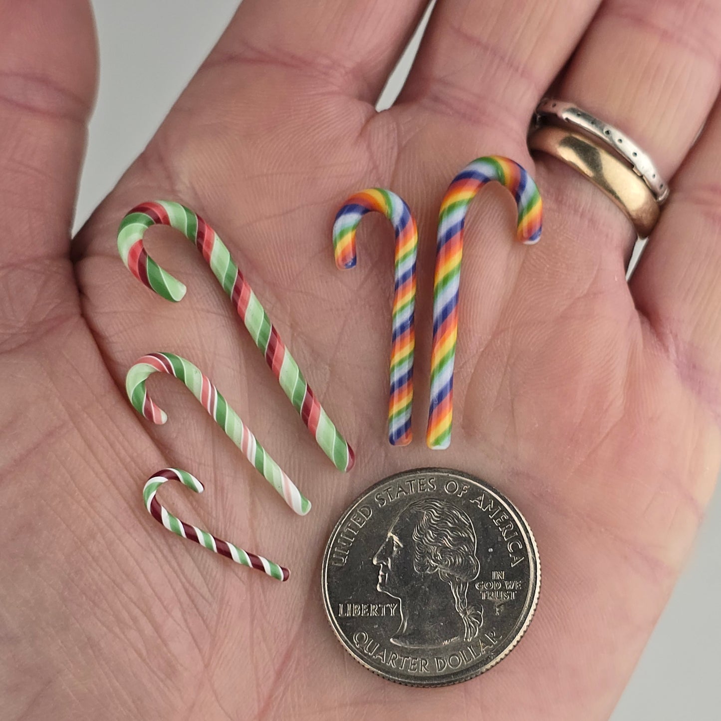 Miniature Glass Candy Canes