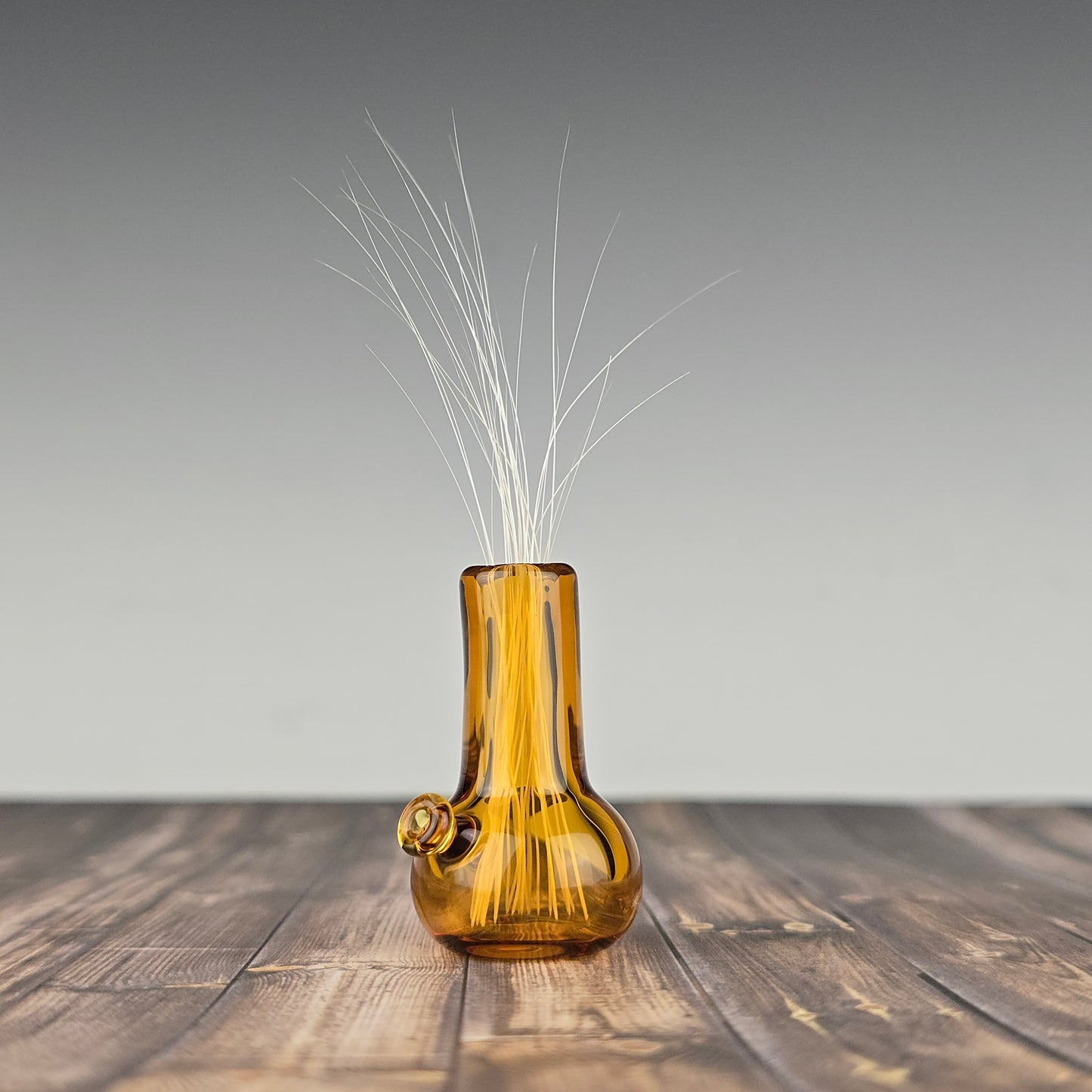Amber Mini Tube Whisker Vase