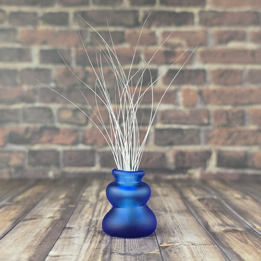 Whisker vase retro Cobalt frosted