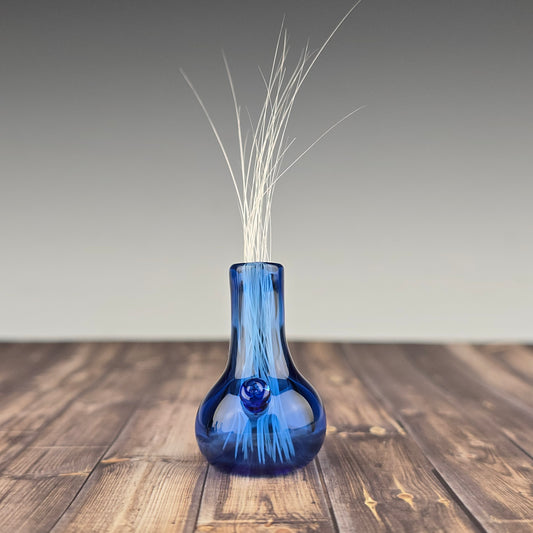 Cobalt Mini Tube Whisker Vase (squatty)