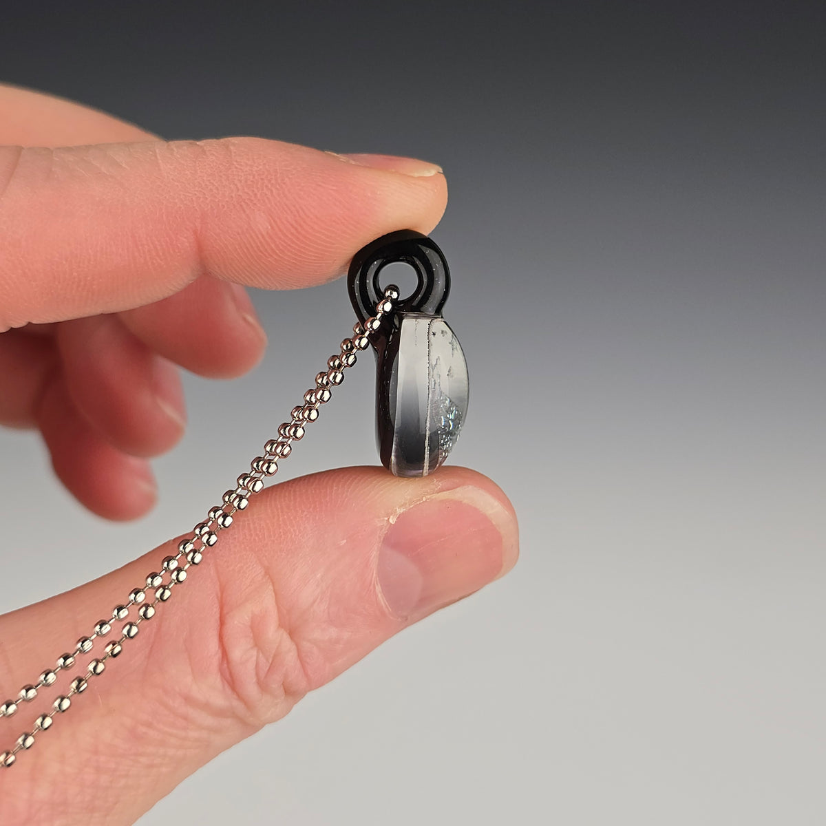 Mini Silver Dichro Moon & Stars on Galaxy