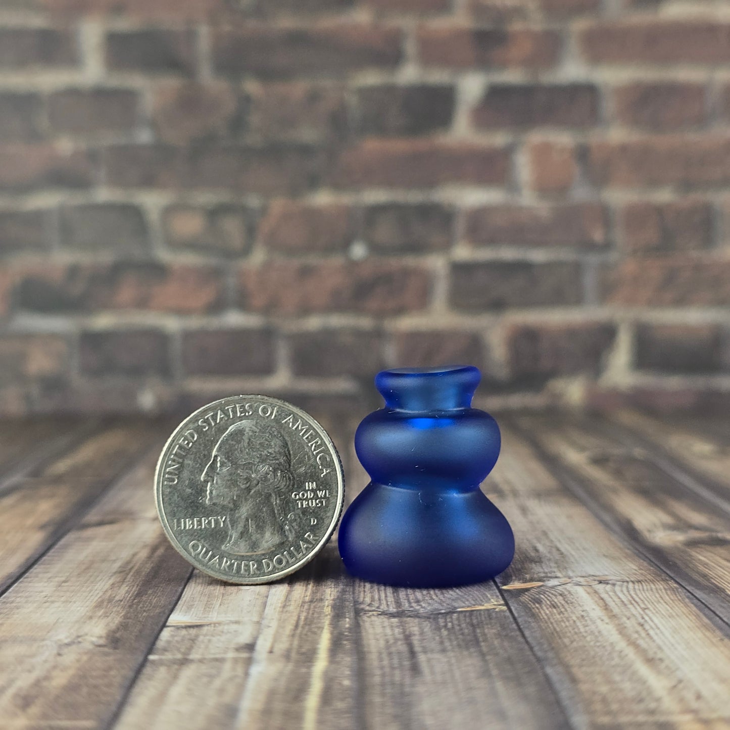 Frosted Funky Retro Cobalt Mini Whisker Vase