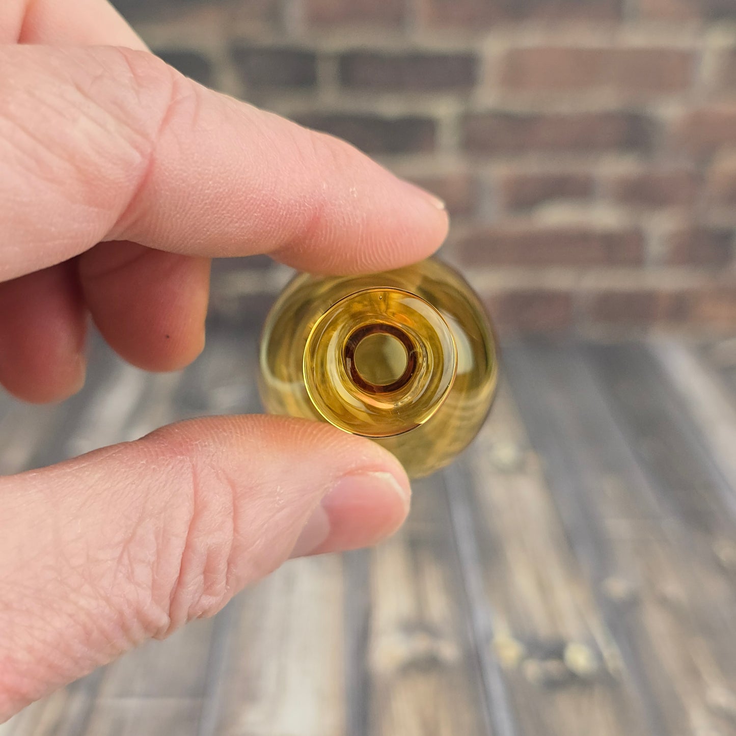 Tall Light Amber Whisker Vase #1