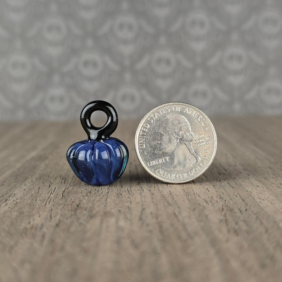 Pumpkin Pendant: Purple & Black Sparkle