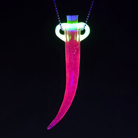 UV Purple Flamingo Whisker Keeper 3.25"