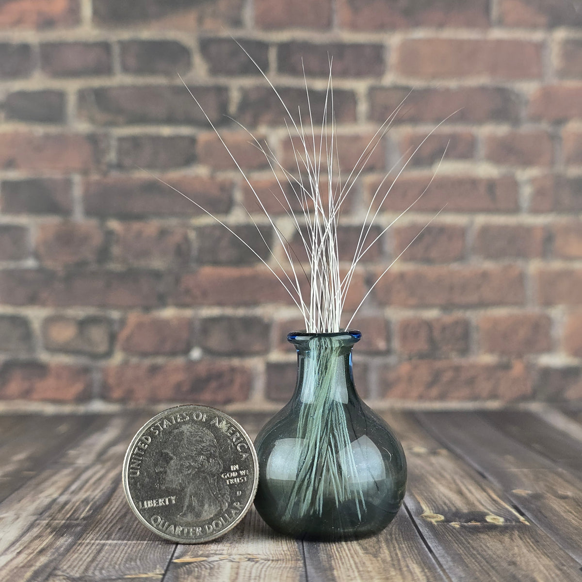 Sparkly Gray Whisker Vase #2