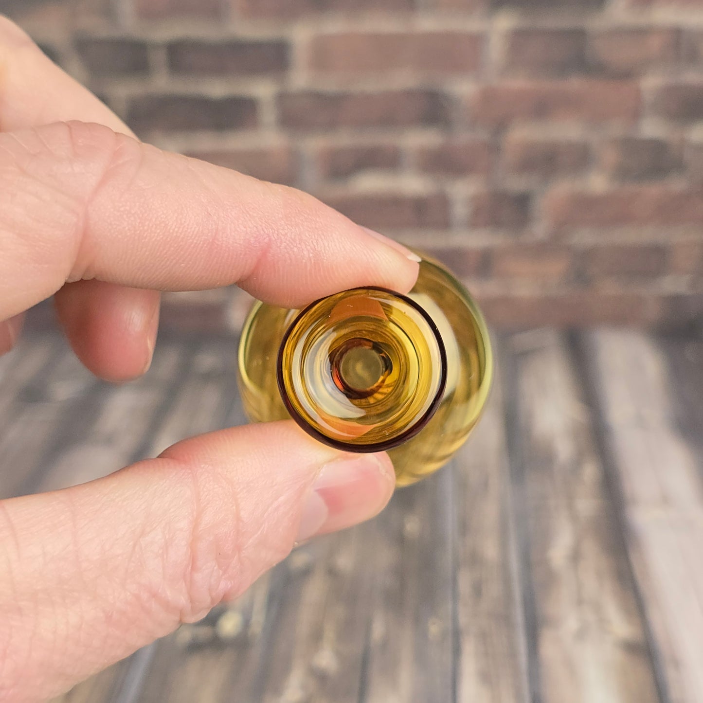 Tall Light Amber Whisker Vase #3