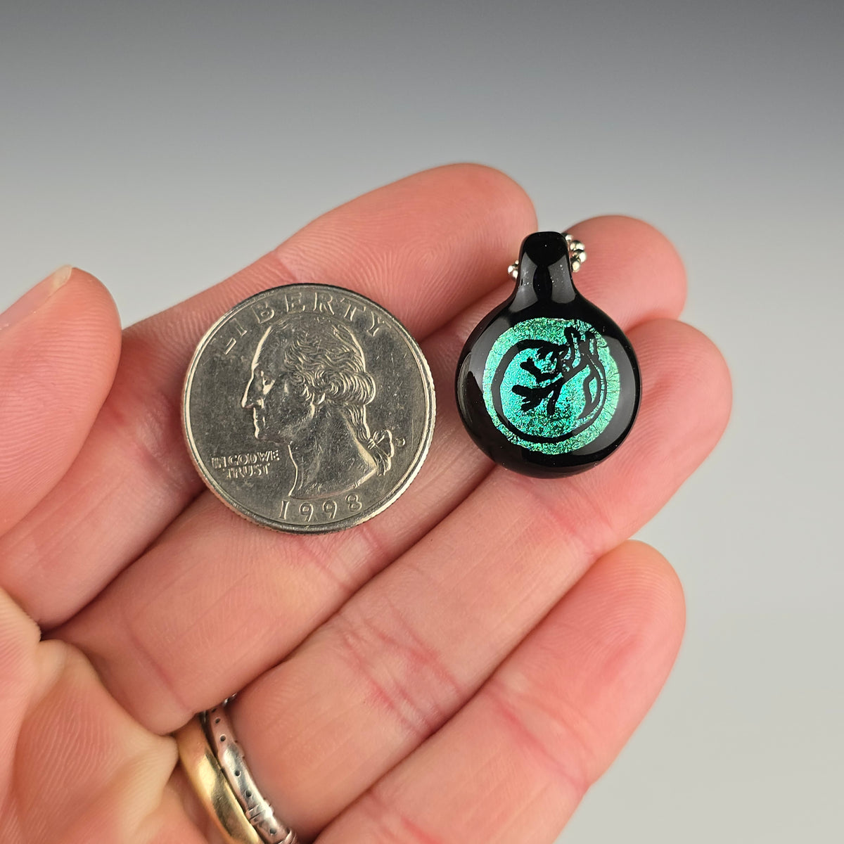 Mini Green Dichro Shrimpin': Galaxy Black