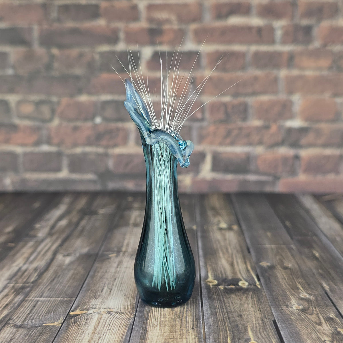 Tall Blue Stardust Whisker Vase with UV accent