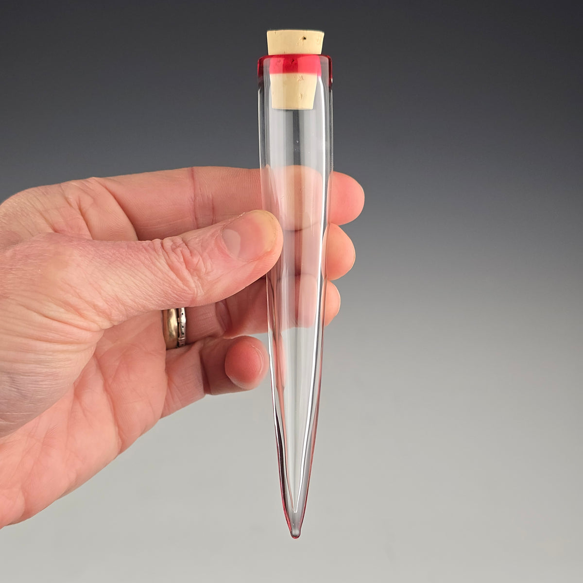 Gold Ruby Whisker Keeper: 4"