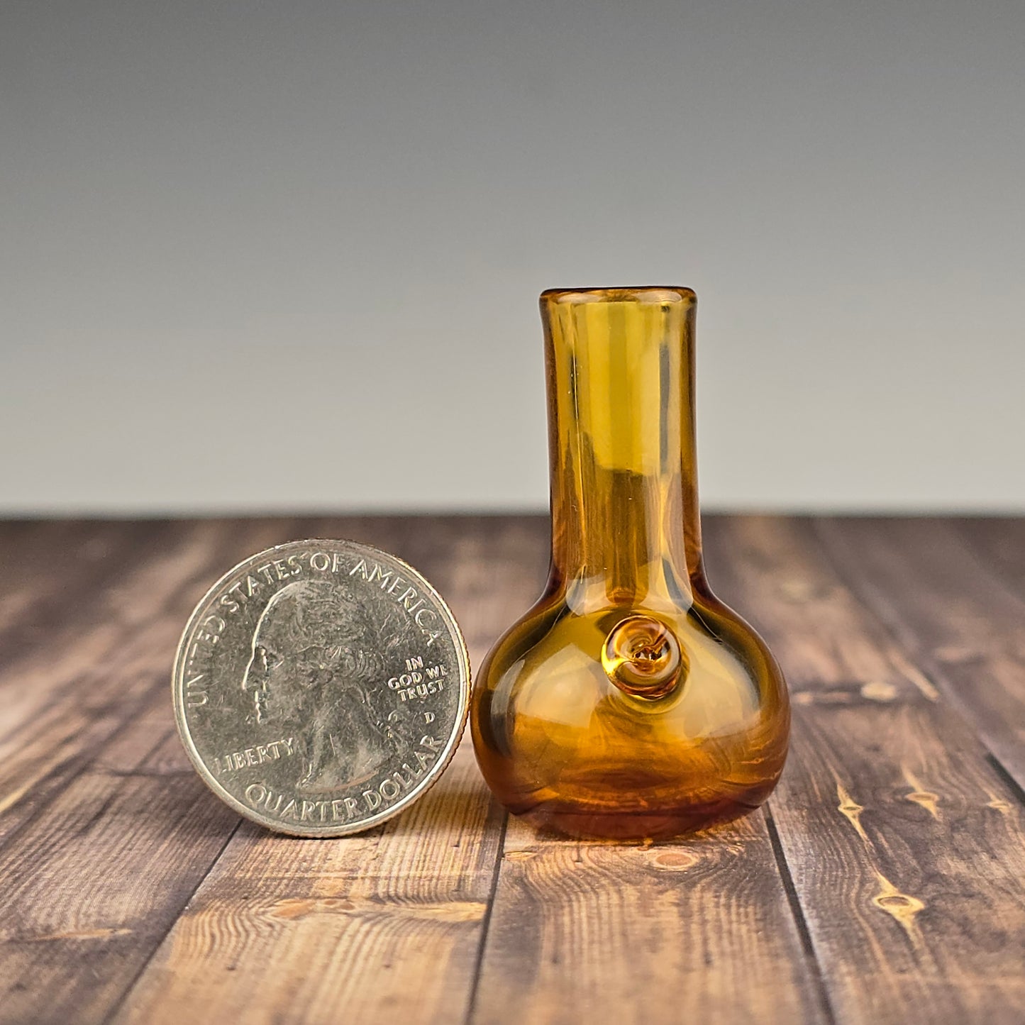 Amber Mini Tube Whisker Vase