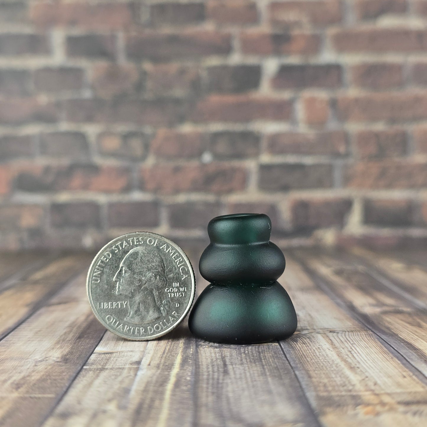 Frosted Funky Retro Emerald Mini Whisker Vase