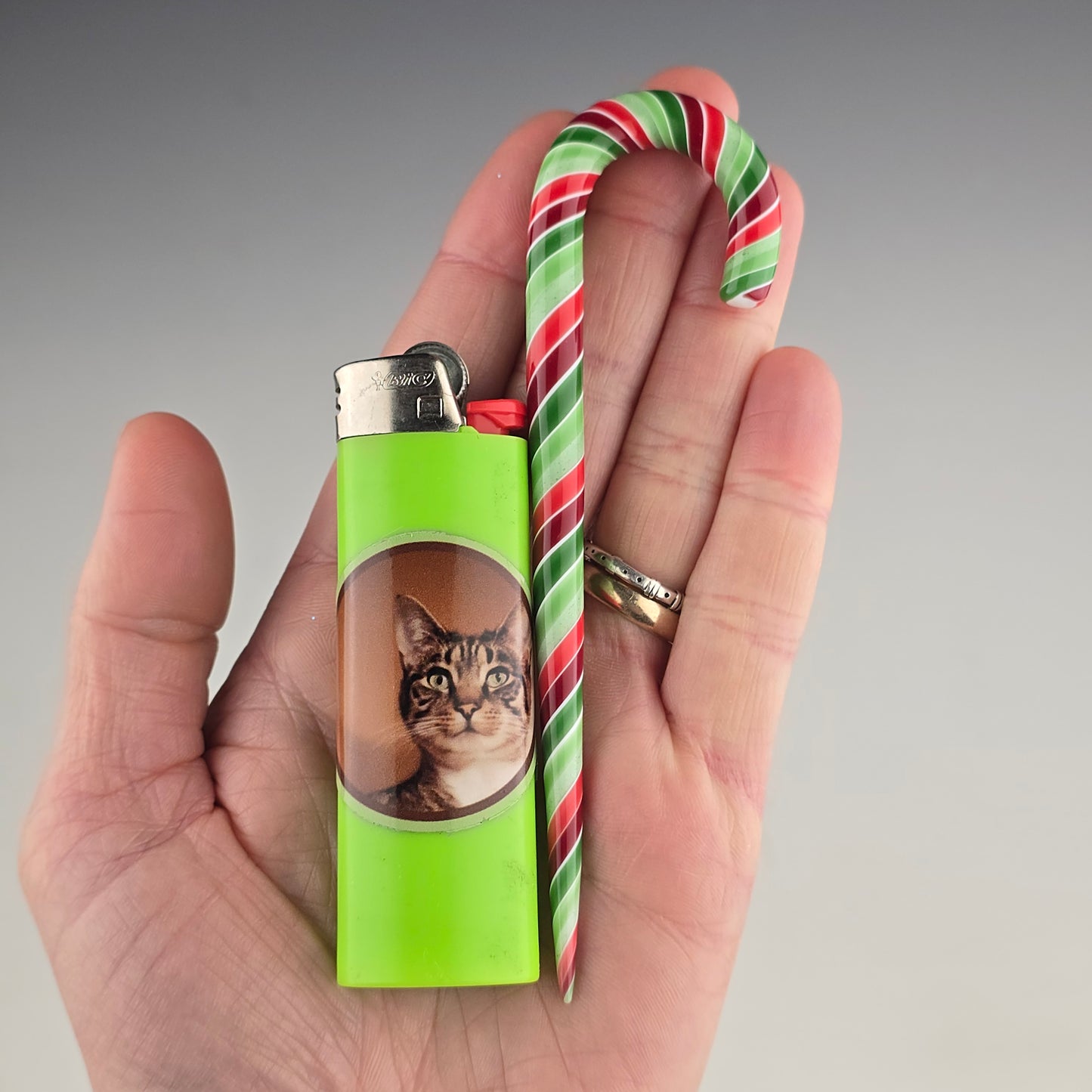 Candy Cane: Red & Green Striped