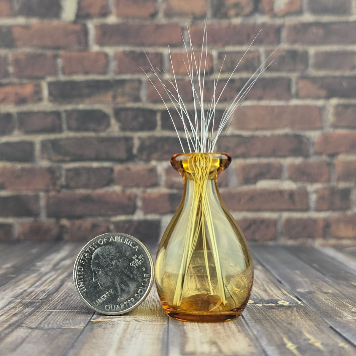 Tall Light Amber Whisker Vase #2
