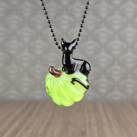 UV Slyme & Onyx Pumpkin Loaf Pendant