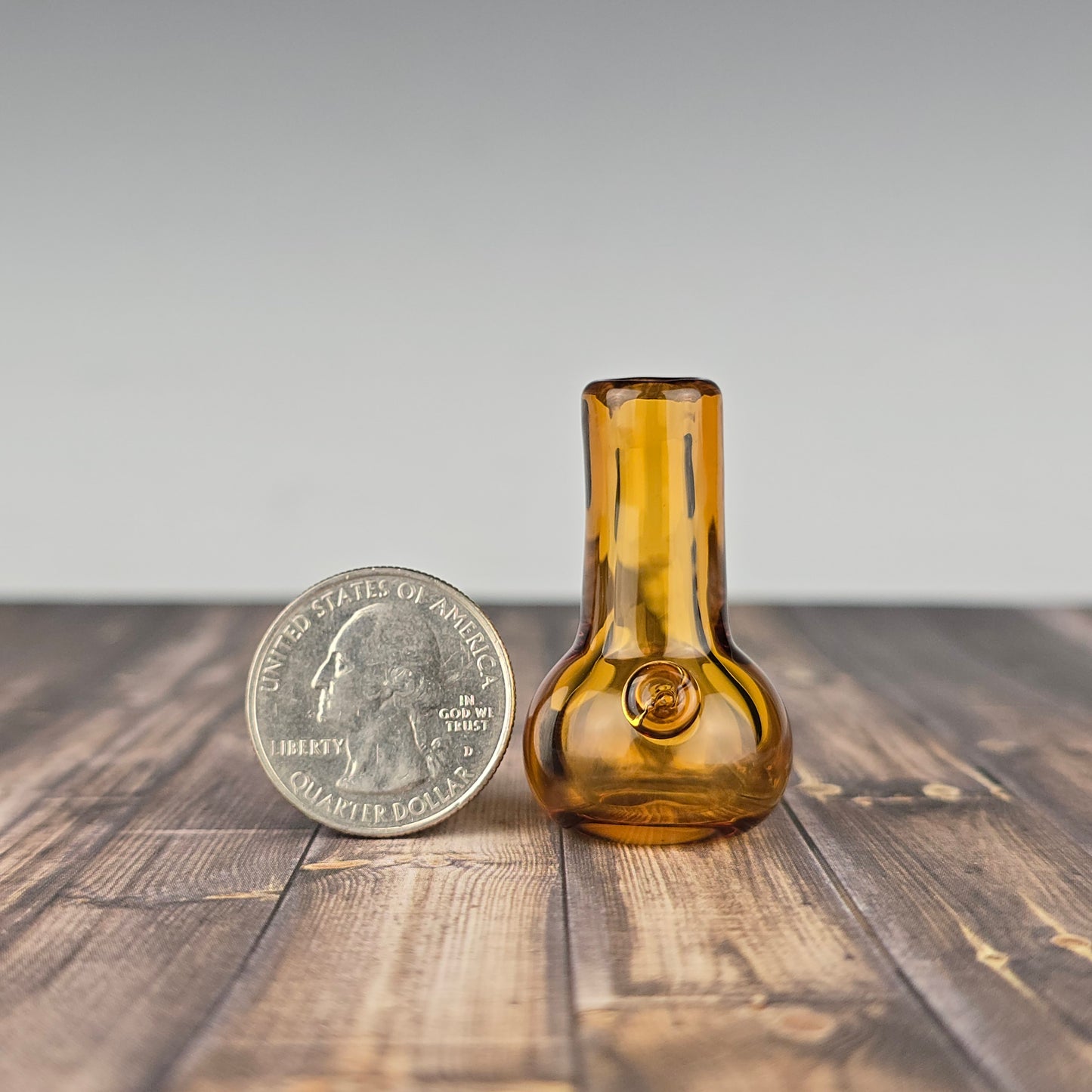Amber Mini Tube Whisker Vase