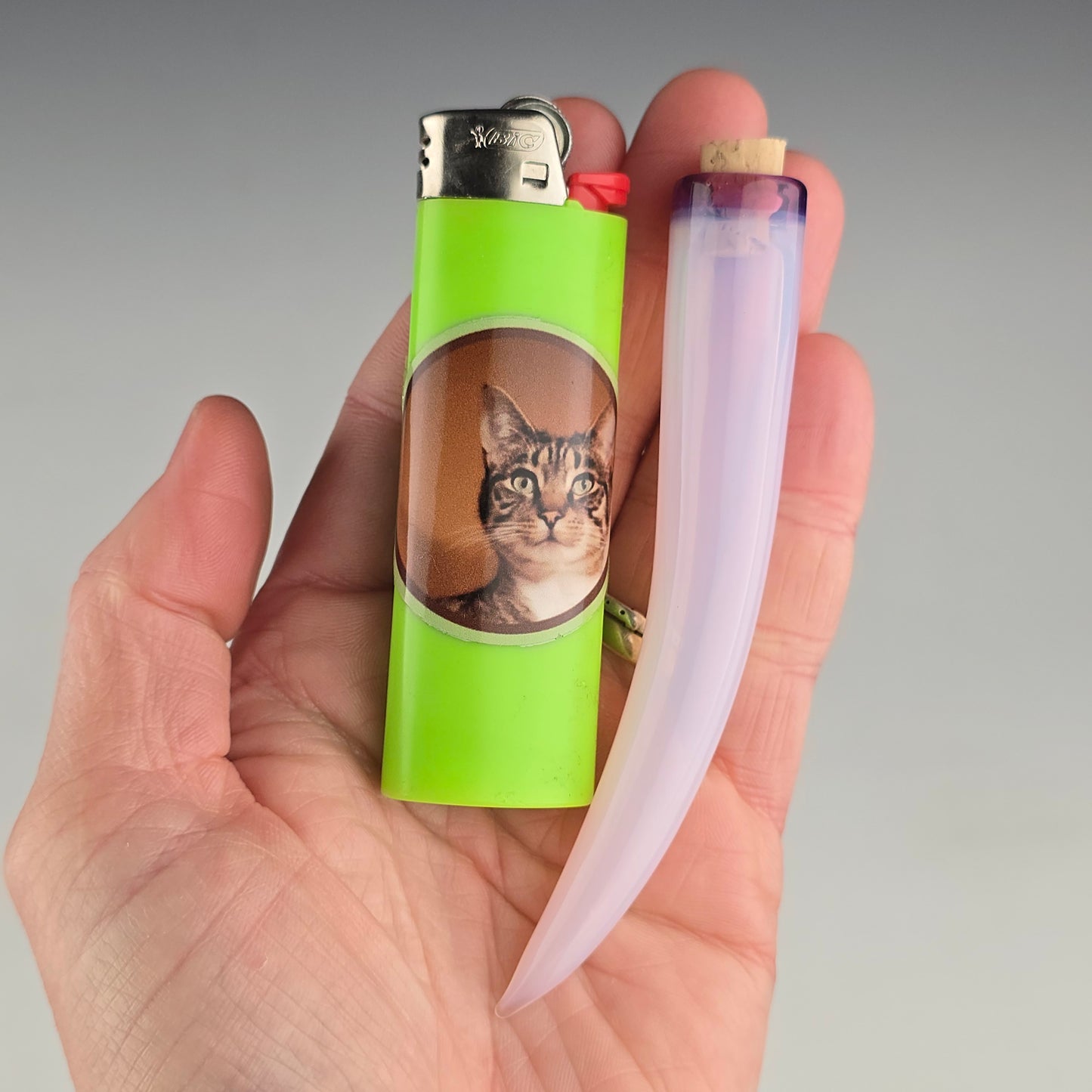 Gold Amethyst on Blossom: 3.25"