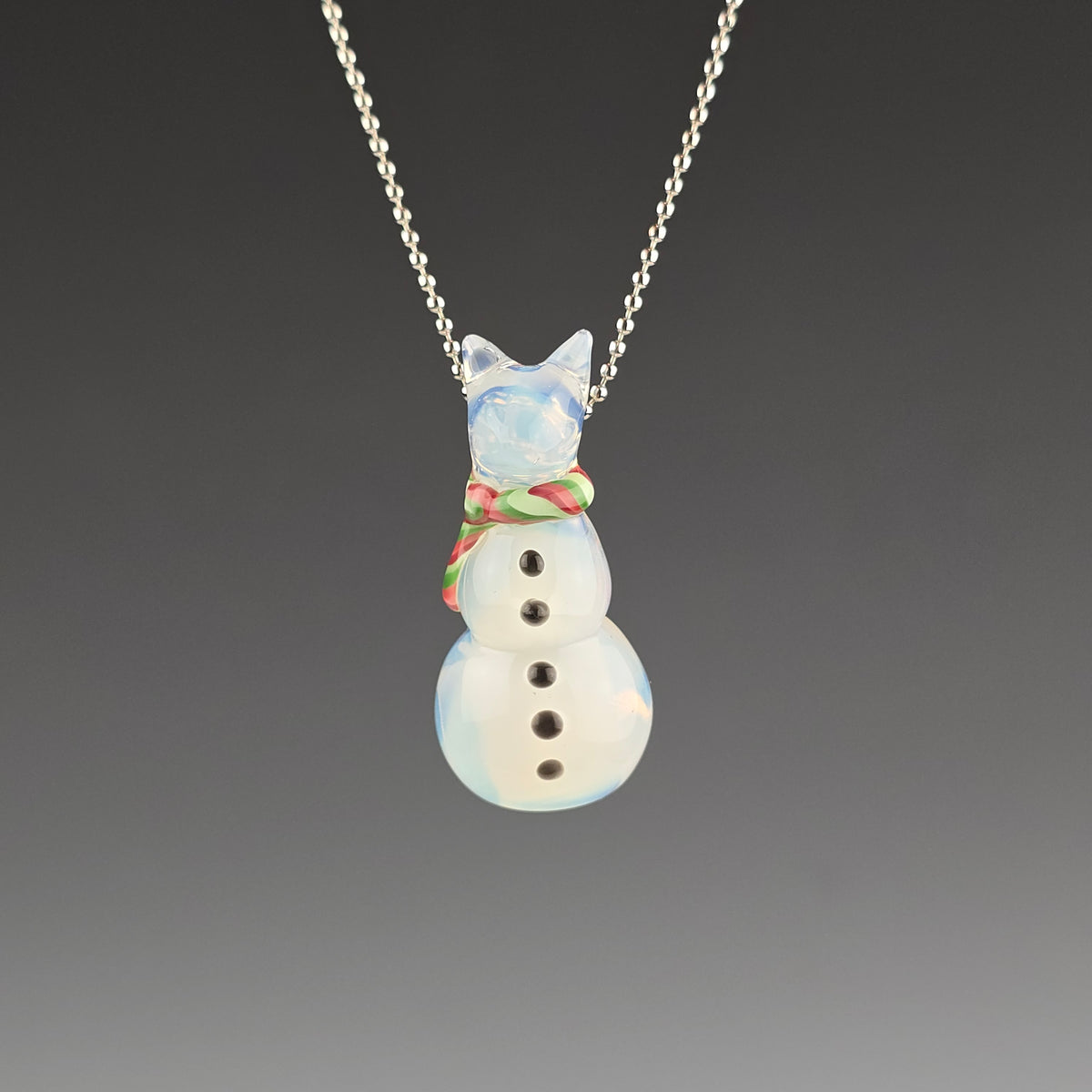 Ice Snowman Kitty pendant