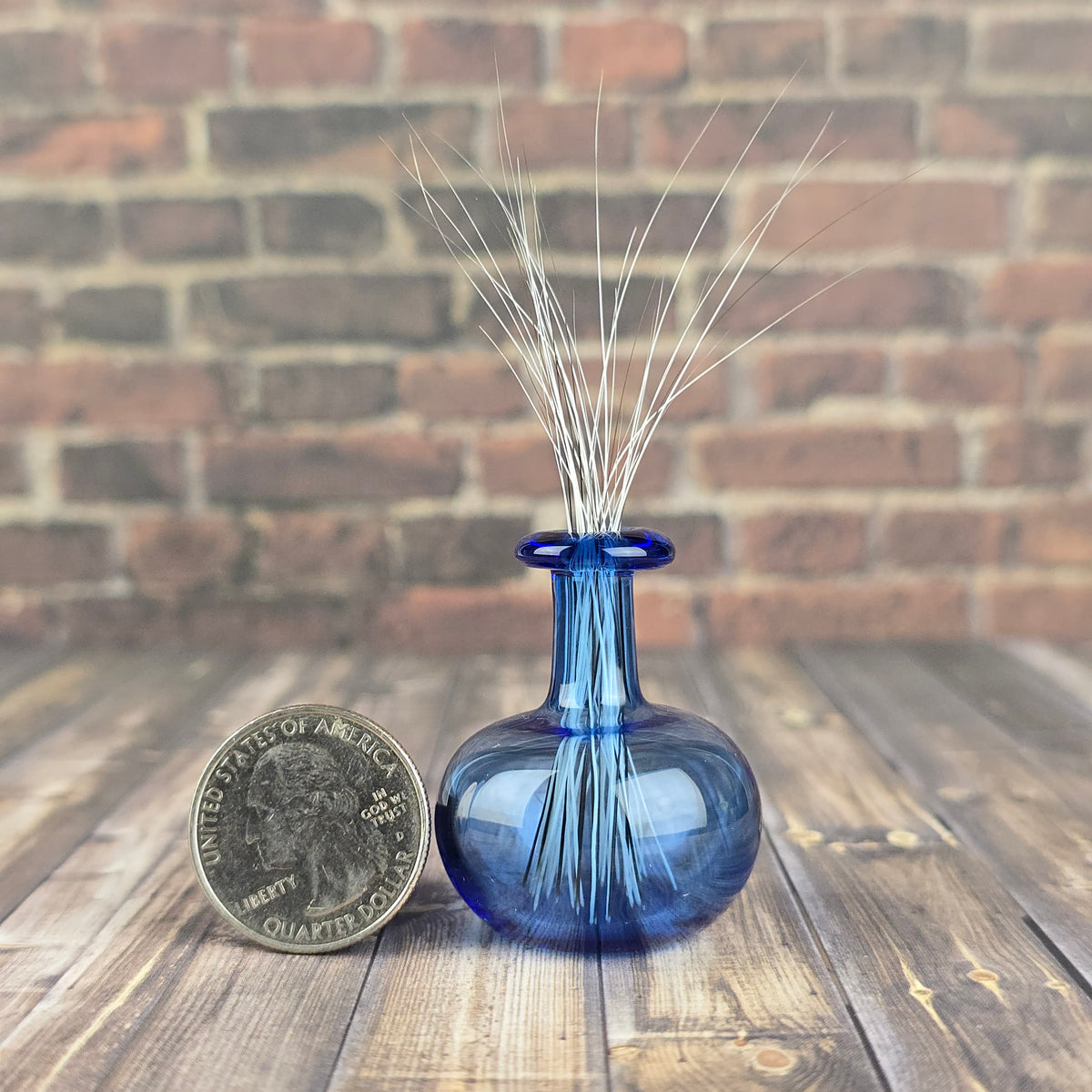 Tall Cobalt Whisker Vase #4