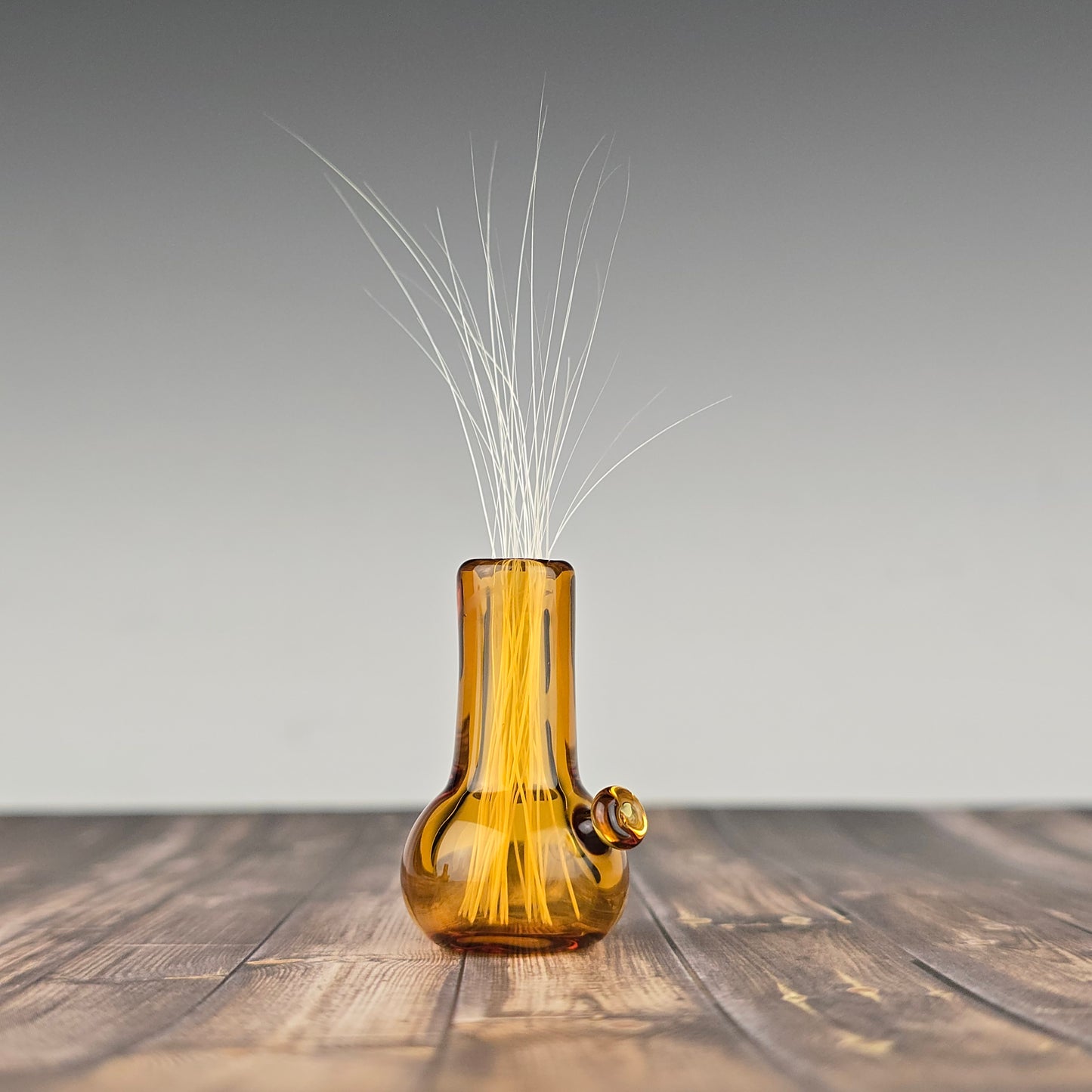 Amber Mini Tube Whisker Vase