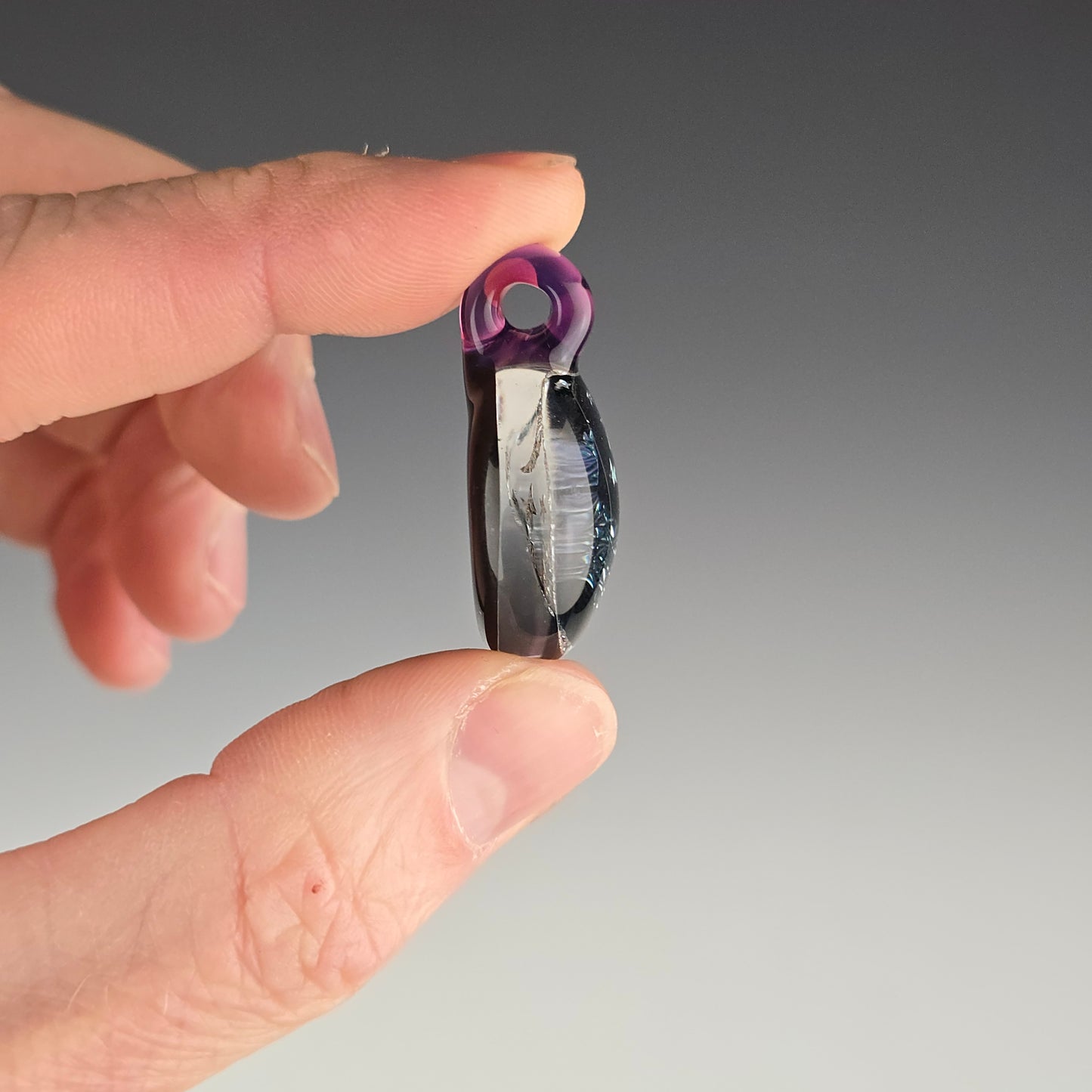 Silver Dichro with Galaxy & Amethyst