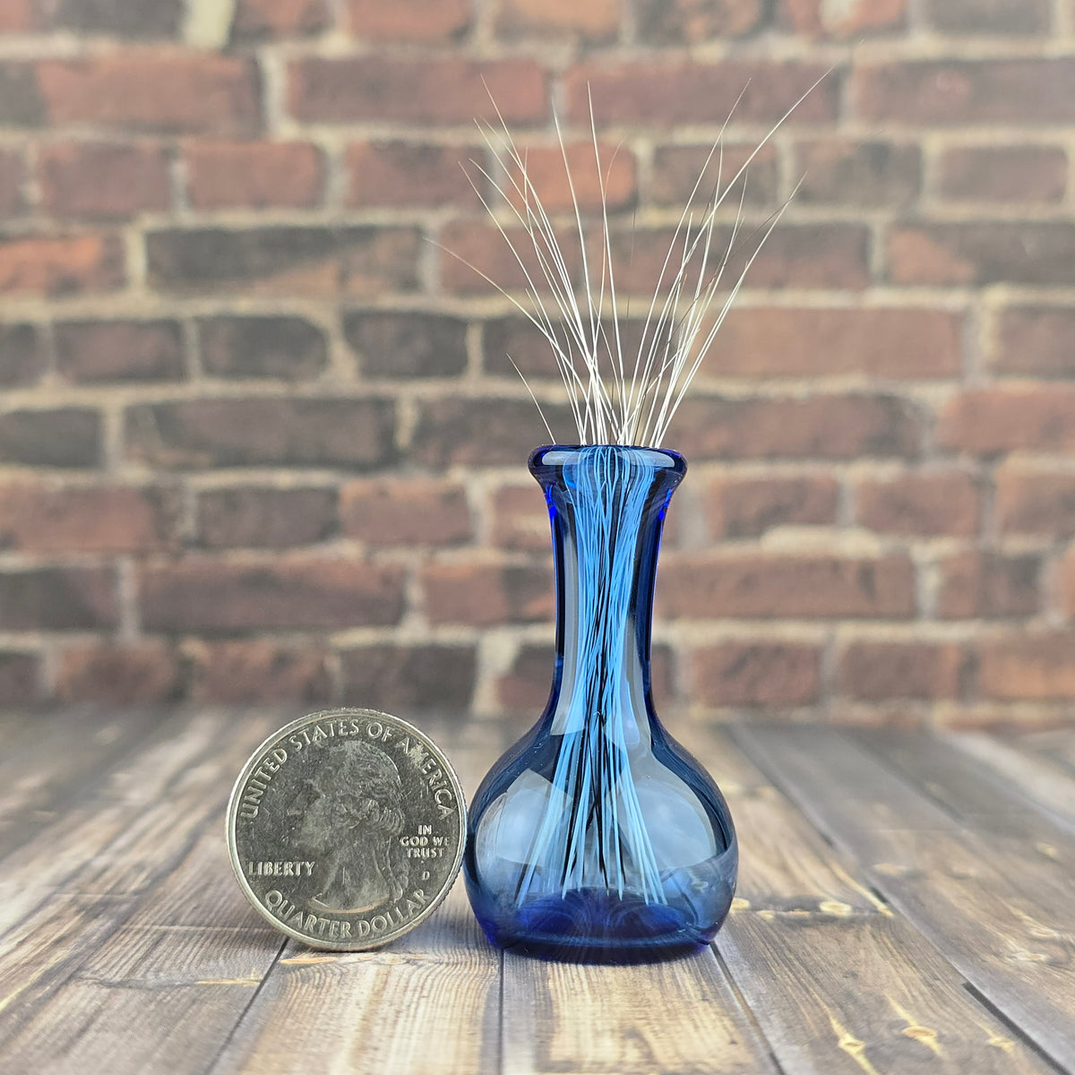 Tall Cobalt Whisker Vase #3