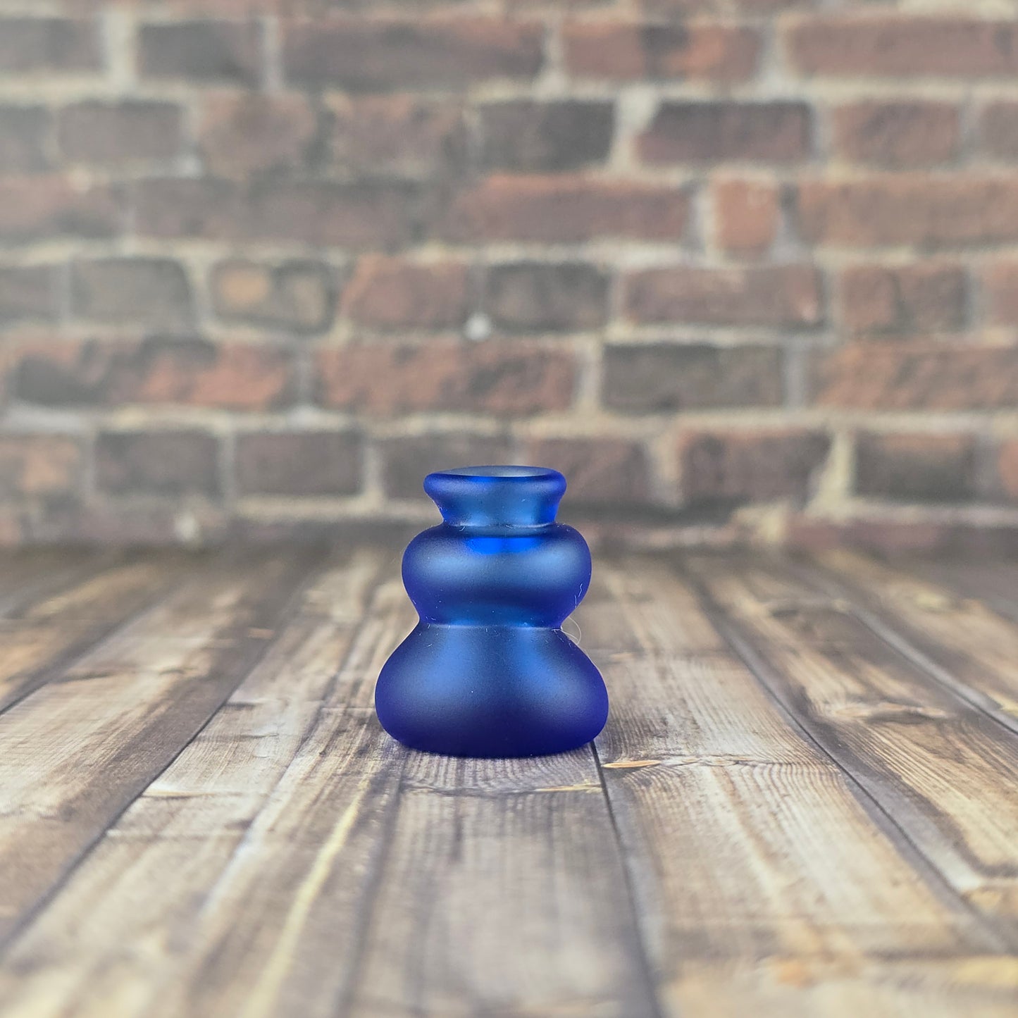 Frosted Funky Retro Cobalt Mini Whisker Vase