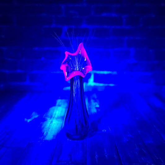 Tall Blue Stardust Whisker Vase with UV accent
