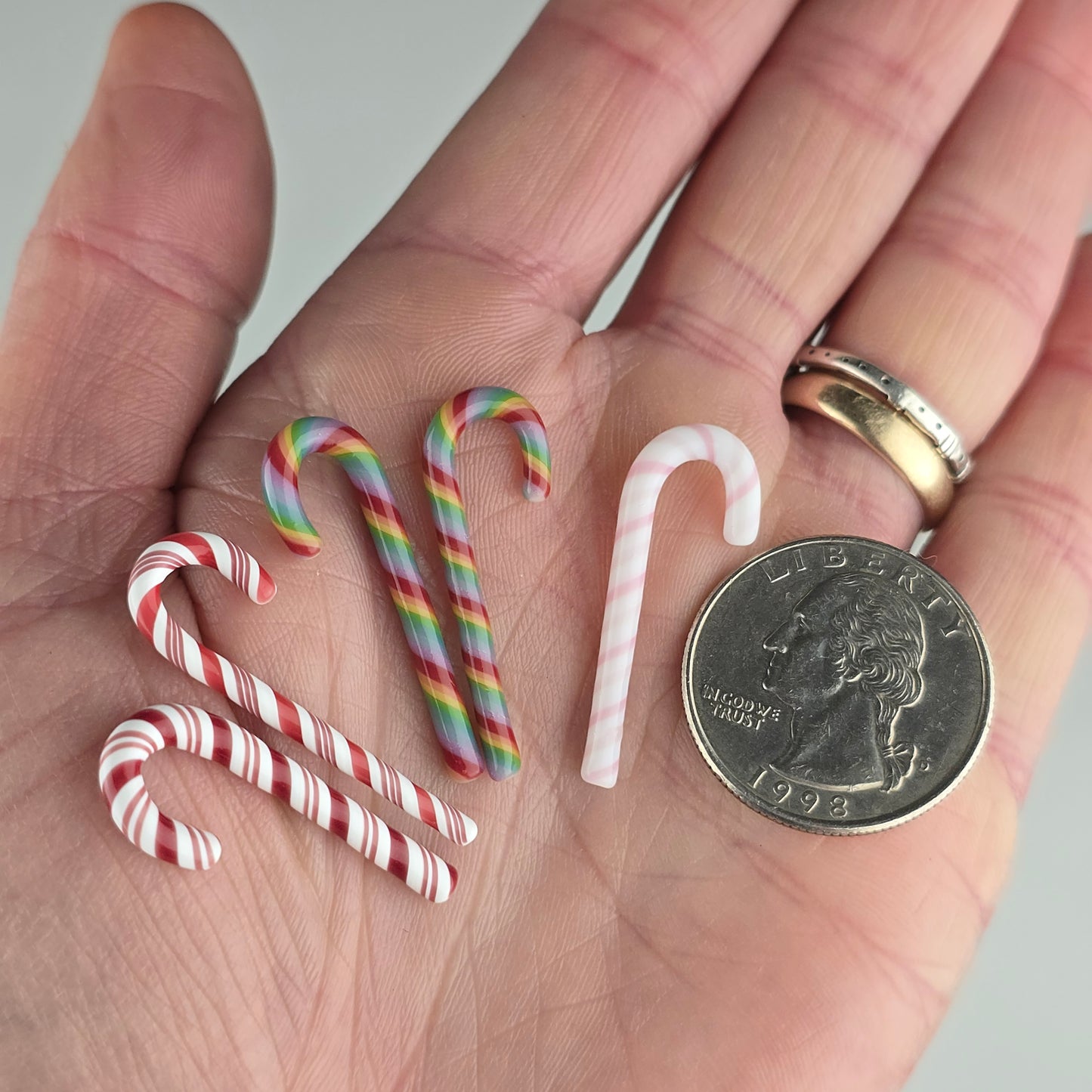 Miniature Glass Candy Cane
