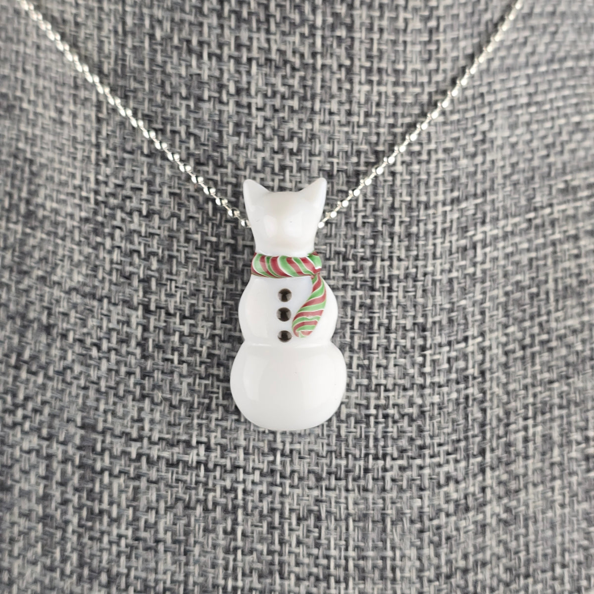 Snowman Kitty pendant