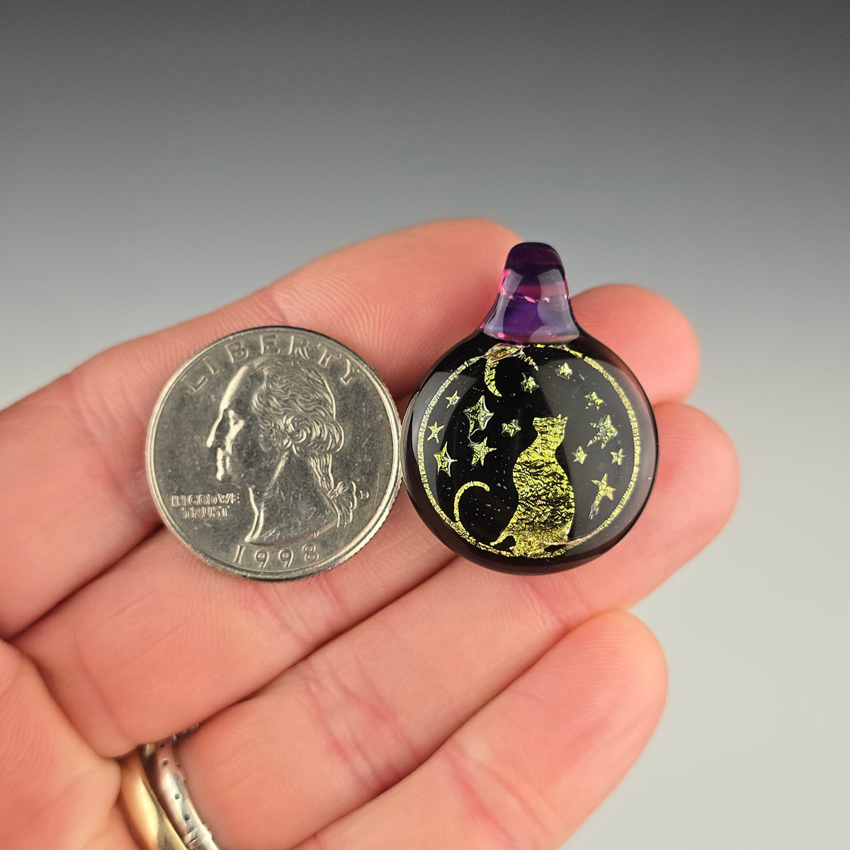 Gold Dichro Moon & Stars Kitty: Galaxy & Royal Jelly