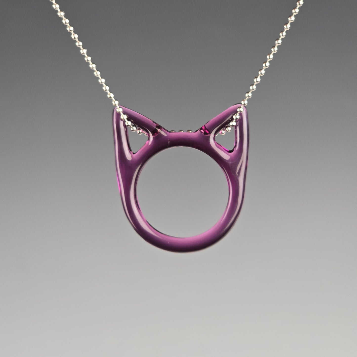 Gold Amethyst Kitty Face
