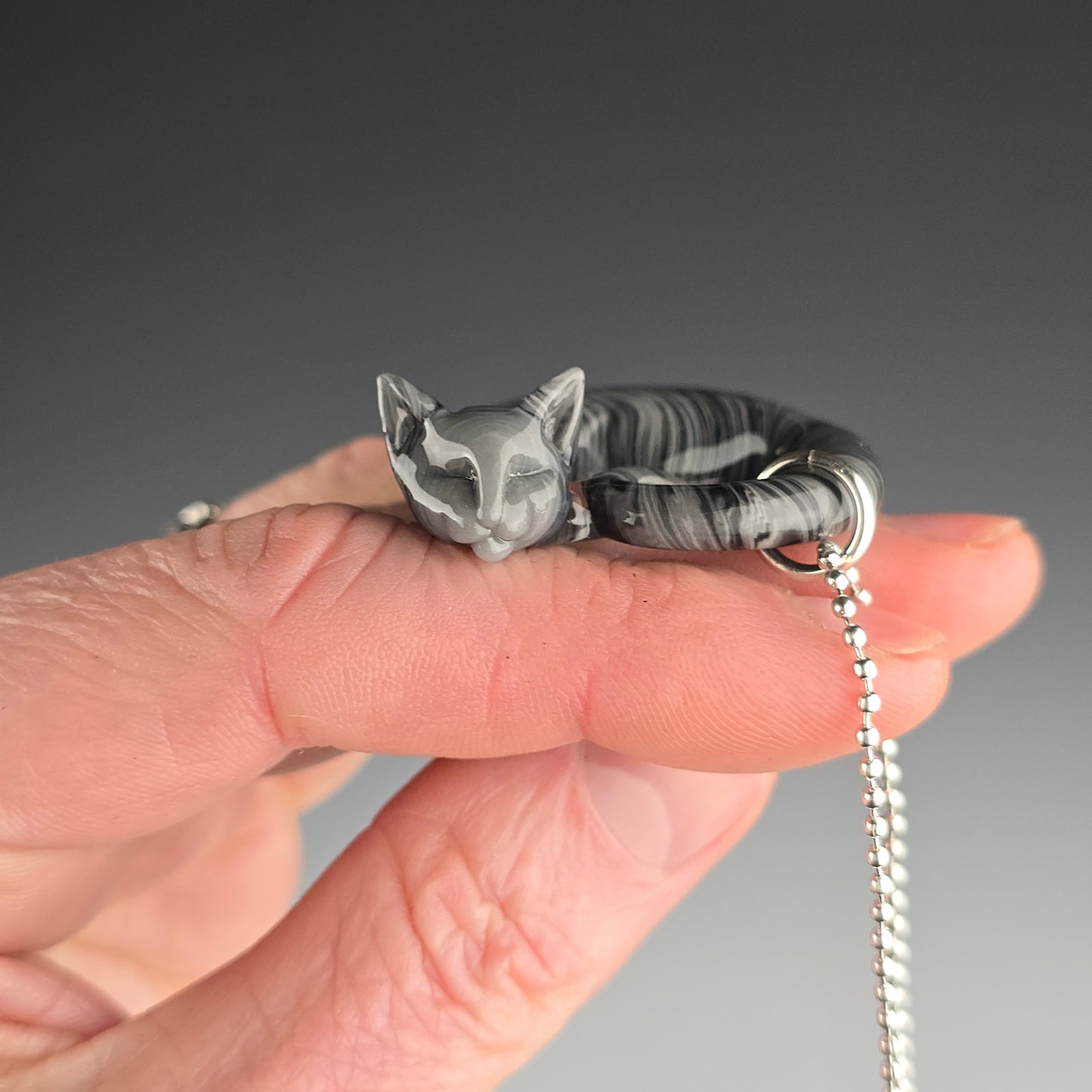 Gray & Black Tabby: small